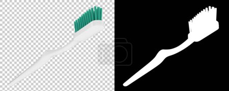 Téléchargez les photos : Brosse à dents isolée sur fond. rendu 3d, illustration - en image libre de droit