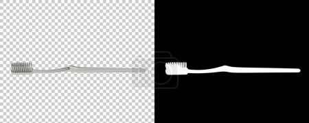 Foto de Cepillo de dientes aislado en el fondo. 3d representación, ilustración - Imagen libre de derechos