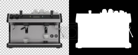 Téléchargez les photos : Machine à café isolée. Rendu 3d - en image libre de droit