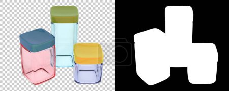Photo for Color 3d rendered illustration of glass jar - Royalty Free Image