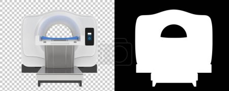Téléchargez les photos : Scanner IRM isolé en arrière-plan. rendu 3d - illustration - en image libre de droit