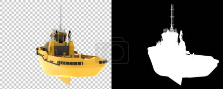 Photo for Fishing boat isolated on background. 3d rendering - illustration - Royalty Free Image