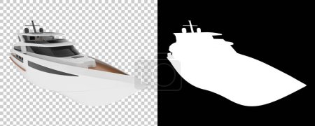 Photo for Super yacht isolated on background. 3d rendering - illustration - Royalty Free Image