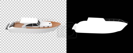 Photo for Luxury yacht isolated on background. 3d rendering illustration - Royalty Free Image
