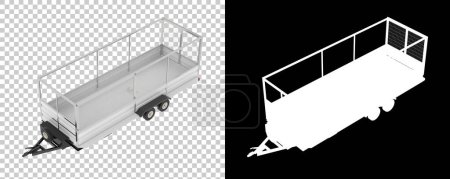 Photo for Truck tow, 3d rendering illustration. transport service - Royalty Free Image