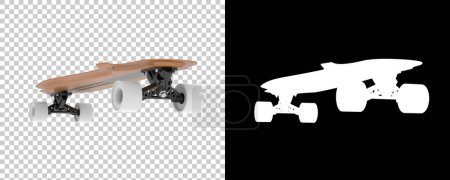 Photo for Longboard isolated on background. 3d rendering - illustration - Royalty Free Image