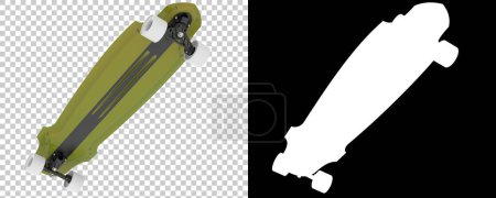 Photo for Longboard isolated on background. 3d rendering - illustration - Royalty Free Image