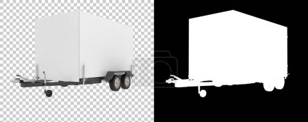 Téléchargez les photos : Chariot cargo pour auto sur fond transparent et noir - en image libre de droit