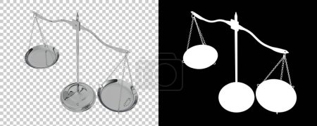 Téléchargez les photos : Échelles de justice Illustration 3D - en image libre de droit