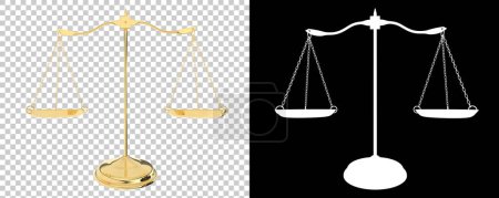 Photo for Scales of justice 3d illustration - Royalty Free Image