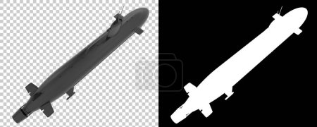 Foto de Submarino aislado sobre fondo. representación 3d - ilustración - Imagen libre de derechos