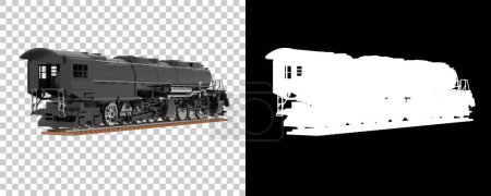 Téléchargez les photos : Locomotive, transport sur fond transparent et noir - en image libre de droit