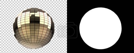 Téléchargez les photos : Boule disco isolée en arrière-plan. rendu 3d - illustration - en image libre de droit