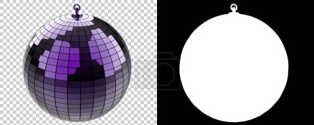 Photo for Disco ball isolated on background. 3D rendering - illustration - Royalty Free Image