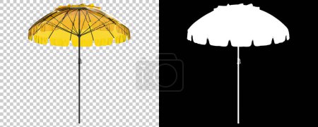 Photo for Umbrella isolated on background. 3d rendering, illustration - Royalty Free Image