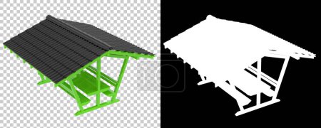Photo for Garden table isolated on background. 3d rendering - illustration - Royalty Free Image