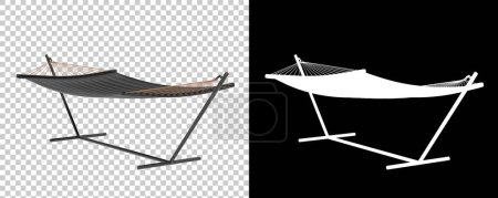 Photo for Hammock isolated on background. 3d rendering - illustration - Royalty Free Image