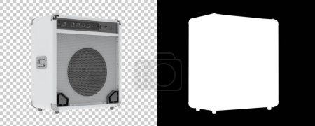 Photo for Bass amplifier on transparent and black background - Royalty Free Image