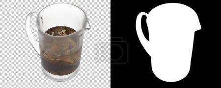 Photo for Water pitcher isolated on background. 3d rendering - illustration - Royalty Free Image