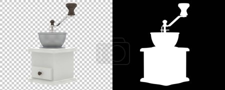 Photo for Coffee grinder isolated on background. 3d rendering - illustration - Royalty Free Image