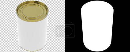Photo for Soup can isolated on background. 3d rendering - illustration - Royalty Free Image