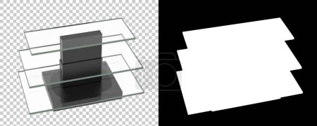 Téléchargez les photos : Table rectangulaire isolée en arrière-plan. rendu 3d - illustration - en image libre de droit