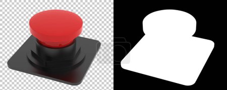 Téléchargez les photos : Illustration de rendu 3D. bouton rouge - en image libre de droit
