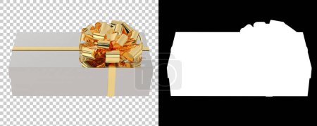 Photo for Gift Box isolated on background. 3d rendering, illustration - Royalty Free Image