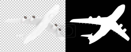 Photo for Commercial airplane 3d rendering - illustration - Royalty Free Image