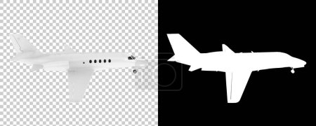 Téléchargez les photos : Avion commercial rendu 3d illustration - en image libre de droit