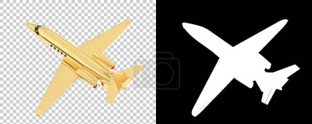 Photo for Commercial airplane 3d rendering - illustration - Royalty Free Image