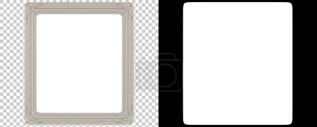 Photo for Stylish minimalistic frame on transparent and black background - Royalty Free Image