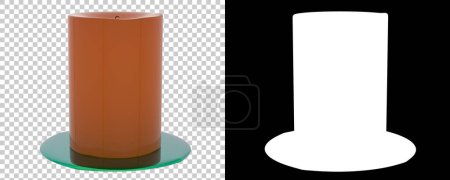 Photo for Candle isolated on background. 3d rendering - illustration - Royalty Free Image