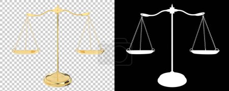 Téléchargez les photos : Échelles de justice Illustration 3D - en image libre de droit