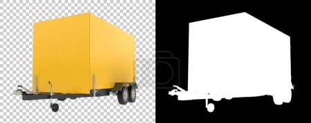 Photo for Cargo trolley for auto on transparent and black background - Royalty Free Image