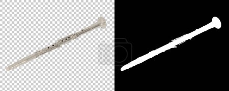 Photo for Clarinet isolated on background. 3d rendering - illustration - Royalty Free Image