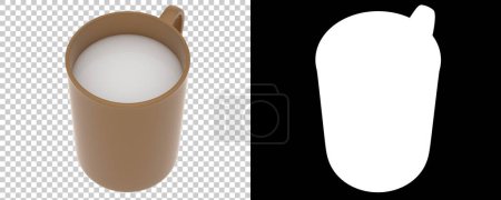 Photo for Coffee mug isolated on grey background. 3d rendering - illustration - Royalty Free Image