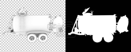 Foto de Tanque de combustible aislado sobre fondo. representación 3d - ilustración - Imagen libre de derechos