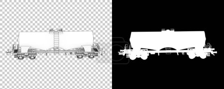 Téléchargez les photos : Chariot de carburant isolé sur fond. rendu 3d - illustration - en image libre de droit