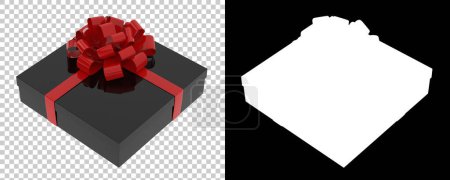 Photo for Gift Box isolated on background. 3d rendering, illustration - Royalty Free Image