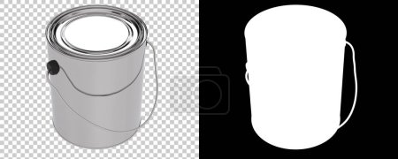 Photo for Paint can isolated on  background. 3d rendering - illustration - Royalty Free Image
