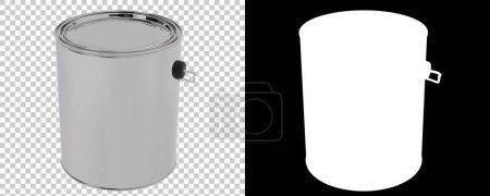 Photo for Paint can isolated on  background. 3d rendering - illustration - Royalty Free Image
