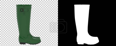 Photo for Rubber boots isolated on background. 3d rendering - illustration - Royalty Free Image