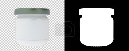 Photo for Jar, container on transparent and black background - Royalty Free Image