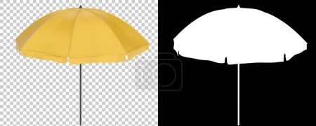 Photo for Umbrella isolated on background. 3d rendering, illustration - Royalty Free Image