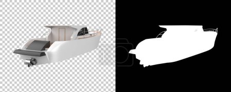 Photo for Rich yacht isolated on background. 3d rendering illustration - Royalty Free Image