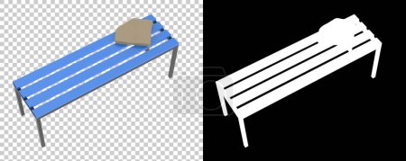 Photo for 3d rendering illustration. home furniture, room bench chair - Royalty Free Image