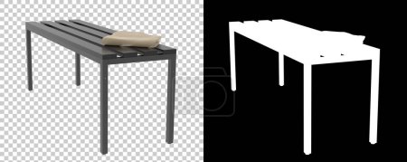 Photo for 3d rendering illustration. home furniture, room bench chair - Royalty Free Image