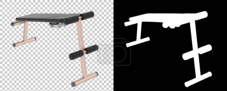 Photo for 3d illustration of Gym bench, workout sport equipment, Adjustable gym benches - Royalty Free Image