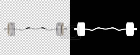 Photo for Barbell isolated on background. 3d rendering - illustration - Royalty Free Image